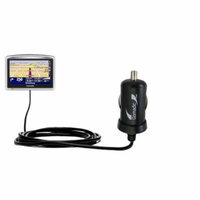 Gomadic Intelligent Compact Car / Auto DC Charger suitable for the TomTom One XL - 2A / 10W power at half the size. Uses Gomadic TipExchange Technolog