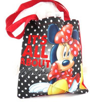 Shopping bag 'Minnie' black red.