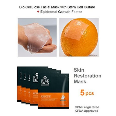 Biocellulose Stem Cell Face Mask with Epidermal Growth Factor/EGF: Luxury Korean Facial Treatment Post Procedure Skin Care Sheet Mask in Skin Repair Serum (Comparable to SK2 Mask II)
