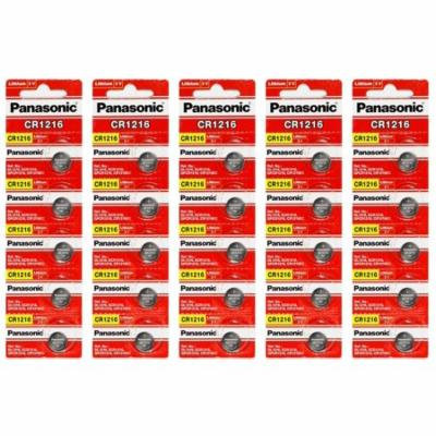 Panasonic CR1216 3V Lithium Coin Battery - 100 Pack + FREE SHIPPING!
