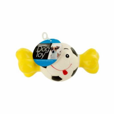 Squeaky Sports Ball With Bone Dog Toy (Pack Of 12)