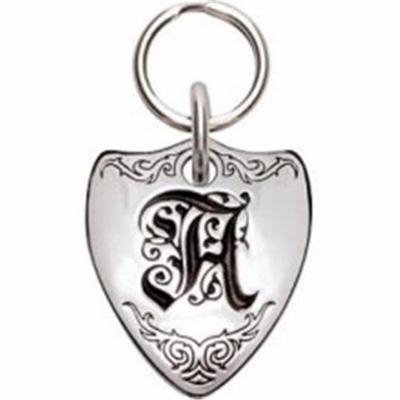 Rockinft Doggie 844587000134 Small Sterling Silver Crest Dog Tag - Letter A