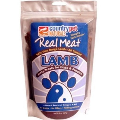 Country Pet Dog And Puppy Jerky Treats Lamb, 8-Ounce Unit