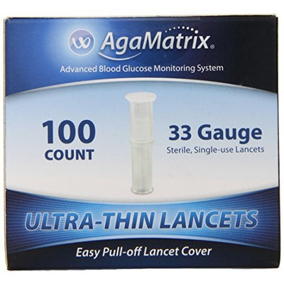 5 Pack AgaMatrix WaveSense Ultra-Thin 33 Gauge Lancets 100 Count Each