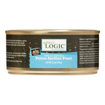 Nature's Logic Grain Free Feline Sardine Feast Canned Cat Food