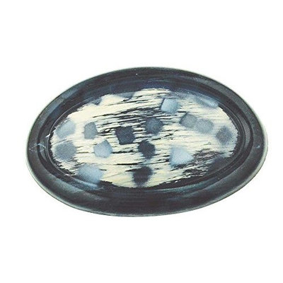 Camila Paris - CP2263, French woman Hair Accessories, Barrette Small Oval, Blue Chips. Strong and Durable Hair Ornaments. Made in France