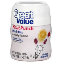 Great Value: Fruit Punch Drink Mix, 19 Oz
