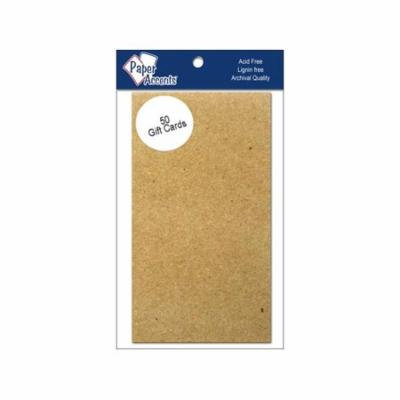 Gift Card 2x3.5 50pc Brown Bag