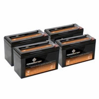 12V 7.6AH SLA Battery replaces pxl12072 lc-r127r2p1 wp7.2-12 sh1228w - 4PK
