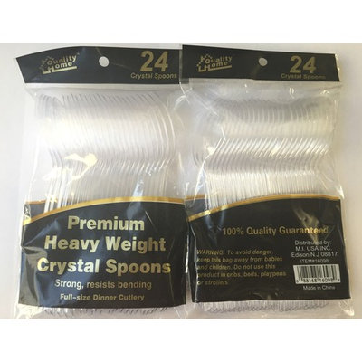 Quality Home Heavy Weight Crystal Spoons - 48 Pack + FREE SHIPPING!
