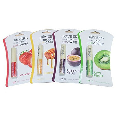 Jovees Hydra Lipcare SPF 10 - Passion Fruit + Kiwi Fruit + Strawberry + Honey (Combo Lip Balm)