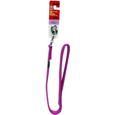 Dogit Nylon Double Ply Dog Leash with Silver Plate Bolt Snap, X-Large, 24-Inch, Purple