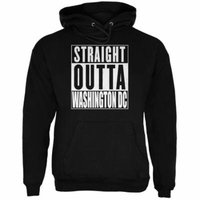 Straight Outta Washington DC Black Adult Hoodie