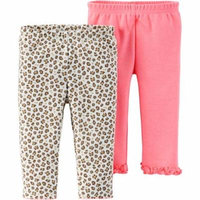 Newborn Baby Girl Pants, 2-Pack