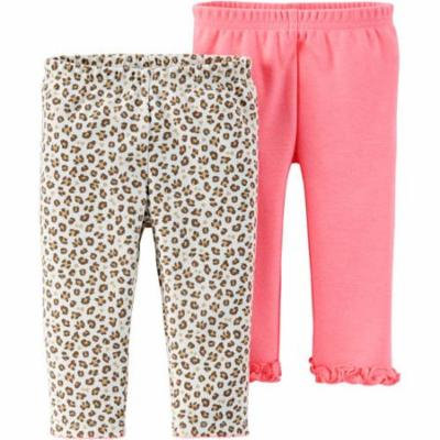 Newborn Baby Girl Pants, 2-Pack