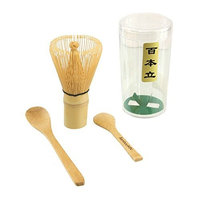 Matcha Whisk Set - Chasen (Green Tea Whisk), Small Scoop,Tea Spoon by BambooMN