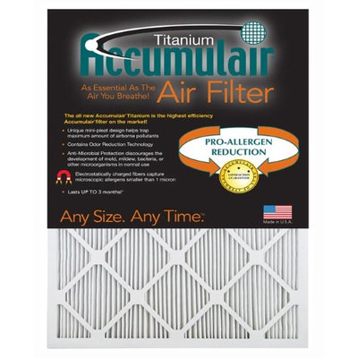 Accumulair Titanium 19.5x23.5x1 (Actual Size) High Efficiency Allergen Reduction Air Filter/Furnace Filters (2 Pack)