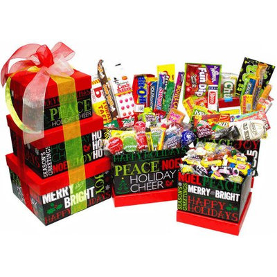Candy Crate Holiday Chalkboard Nostalgic Candy Gift Tower