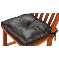 WalterDrake Faux Leather Chair Pad - Dark Chocolate