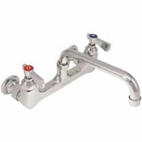 Premier Lead-Free Wall-Mounted Commercial Sink Faucet With 14-Inch Spout, Chrome-Plated