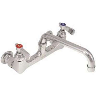 Premier Lead-Free Wall-Mounted Commercial Sink Faucet With 14-Inch Spout, Chrome-Plated