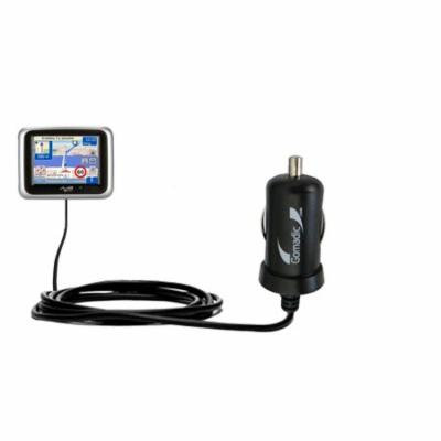 Gomadic Intelligent Compact Car / Auto DC Charger suitable for the Mio DigiWalker C250 - 2A / 10W power at half the size. Uses Gomadic TipExchange Tec