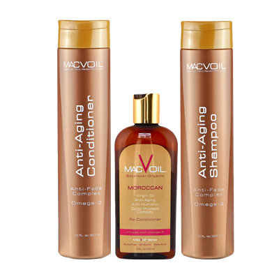 Macvoil Anti Aging Rejuvenating Color Ehnnhancing Hair Care Kit, 3 Ct