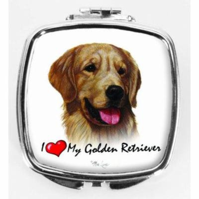 I Love My Golden Retriever Compact Mirror