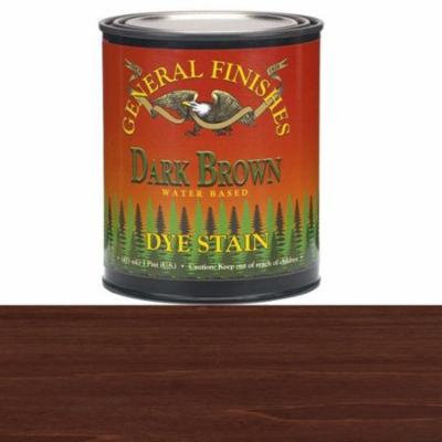 General Finishes, Water Based Dye, Dark Brown, Pint