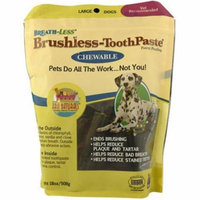 Ark Naturals Breath-Less Brushless Toothpaste Chewable Large Dog Treats, 18 Oz.