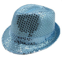 Solid Color Sequins Fedora Hat