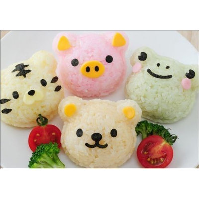 Toner Depot Japanese Cutie 3D Animal Bento Rice Mold and Seaweed Nori Cutter Set