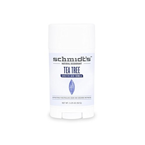 Schmidt's Deodorant Schmidt's Natural Deodorant - Tea Tree Sensitive Skin Stick (3.25 oz.; Odor Protection & Wetness Relief; Aluminum-Free)