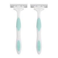 Women Razor Female Machine Shave Shaver Blade Epilator Long Handle Tools 2 PCS