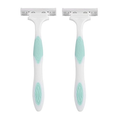 Women Razor Female Machine Shave Shaver Blade Epilator Long Handle Tools 2 PCS