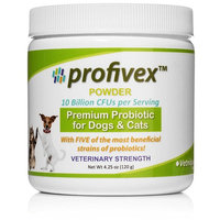 Profivex 4.25 oz Clinical Strength Probiotic Supplement for Dogs & Cats with 5 Strains & 5 Billion CFUs per Scoop, Two Prebiotics & Sweet Potato for added Fiber & Digestive Support