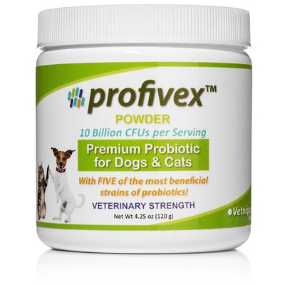 Profivex 4.25 oz Clinical Strength Probiotic Supplement for Dogs & Cats with 5 Strains & 5 Billion CFUs per Scoop, Two Prebiotics & Sweet Potato for added Fiber & Digestive Support