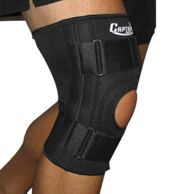 Captain Sports Adjustable Knee Brace With Lateral Supports - Size: Medium