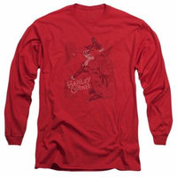 Batman/Harley'S Packing L/S Adult 18/1 Red Bm2358