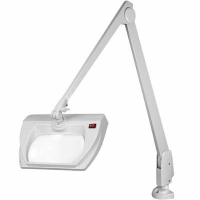 Dazor Stretchview 42-Inch Clamp Base Magnifier 3-Diopter 1.75X - White