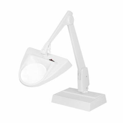 Dazor 28-Inch Hi-Lighting Desk Base Magnifier 3-Diopter 1.75X - White