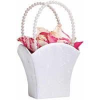 Lillian Rose Elegant White Flower Girl Basket