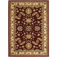 Couristan Anatolia Floral Heriz Rug, Cream/Red