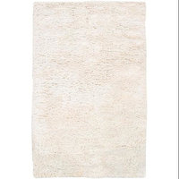 2' x 3' Ivory White Hand Woven Plush New Zealand Wool Area Throw Rug