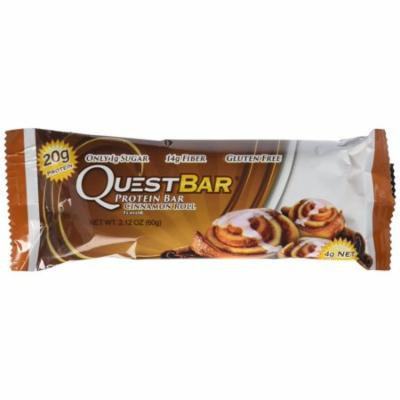 Quest Nutrition Natural Protein Bar, Cinnamon Roll, 2.1 oz. Bars,12 Count