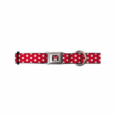 buckle-down dc-wdy090-l dybh mini minnie mouse face close dog collar, large 15-26