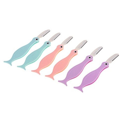 Homyl 6 Pieces Eyebrow Brow Shaper Safe Painless Portable Razor Tool Set 3 Colors