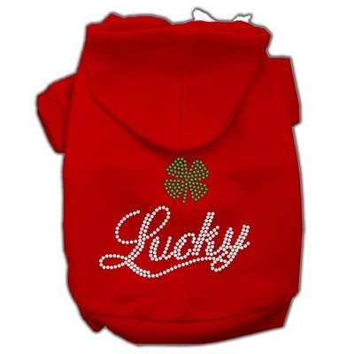 Mirage Pet Lucky Rhinestone Dog Hoodie