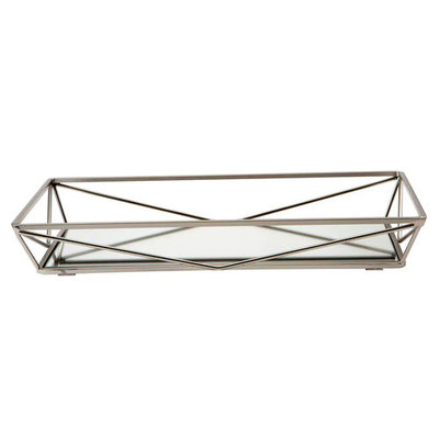 Home Details Geometric Mirrored Vanity Tray