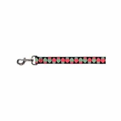 Pink and Green Owl and Upside Down Owl on Black Fun Animal Pet Dog Cat Leash